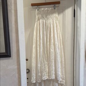 Promesa White Smocked Midi Dress/ beach cover up